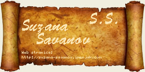 Suzana Savanov vizit kartica